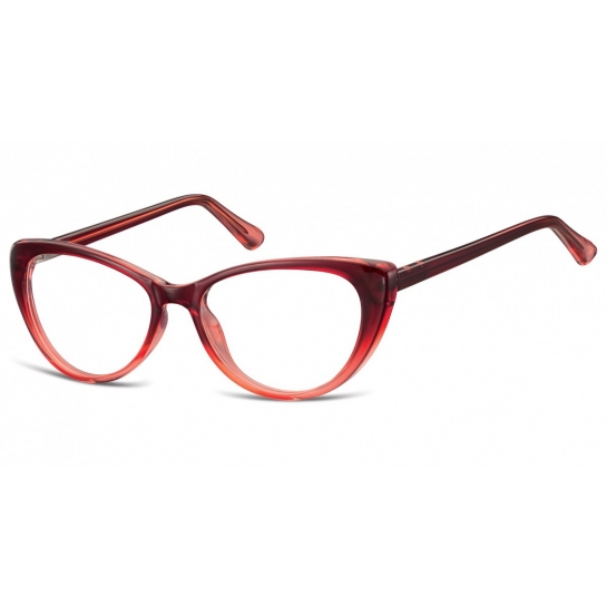 Okulary oprawki korekcyjne Kocie Oczy zerówki Sunoptic CP138B gradient burgundowy
